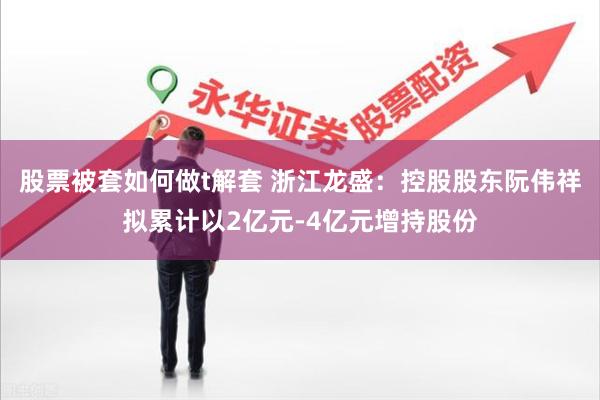 股票被套如何做t解套 浙江龙盛：控股股东阮伟祥拟累计以2亿元-4亿元增持股份